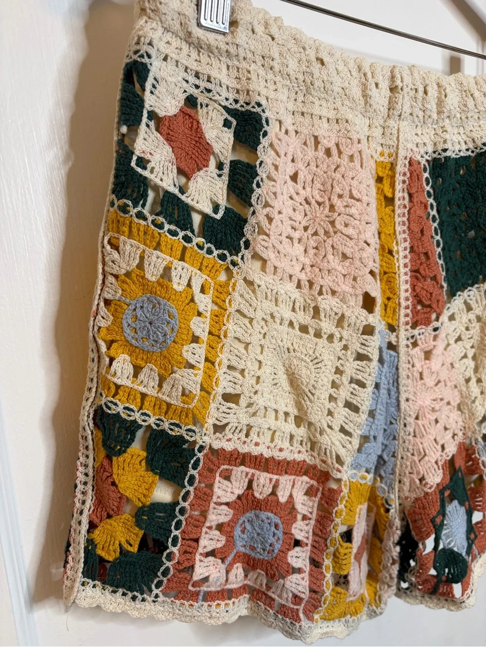 Crochet Patchwork Women's Shorts - small / medium